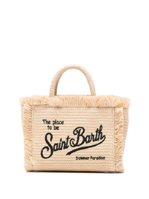 MC2 Saint Barth frayed-detail mini bag - Neutrals - zdjęcie produktu nr 1