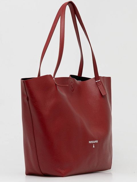 Patrizia Pepe torebka skórzana kolor bordowy 2B0130 L148 - zdjęcie produktu nr 2