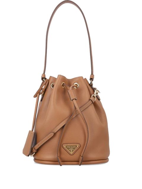Prada mini Re-Edition 1978 drawstring bucket bag - Brown - zdjęcie produktu nr 1