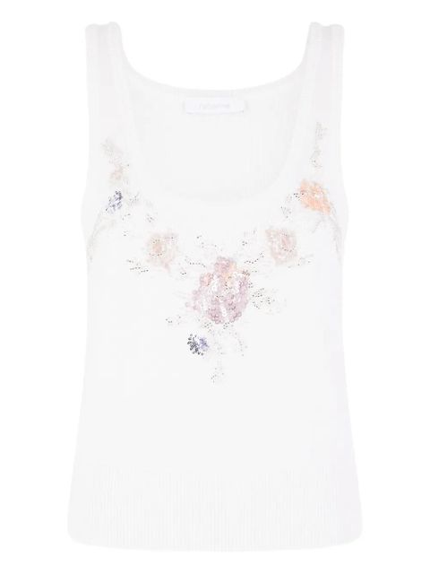 Rabanne floral top - White - zdjęcie produktu nr 1