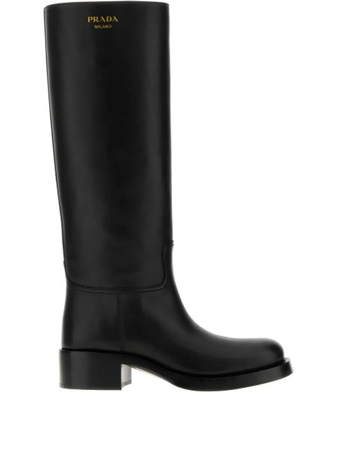 Prada leather boots - Black - zdjęcie produktu nr 2
