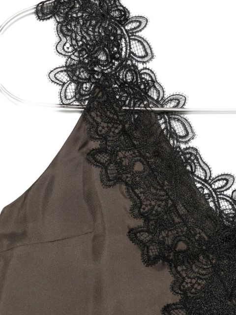 Róhe V-neck silk top - Brown