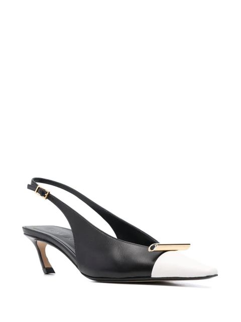 Lanvin Rita 50mm leather slingback pumps - Black - zdjęcie produktu nr 2