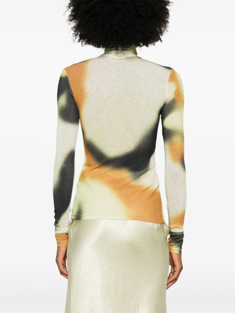 Nanushka smudged graffiti-print top - Yellow - zdjęcie produktu nr 2