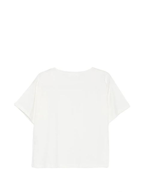 SOLOTRE gathered-trim T-shirt - Neutrals - zdjęcie produktu nr 2