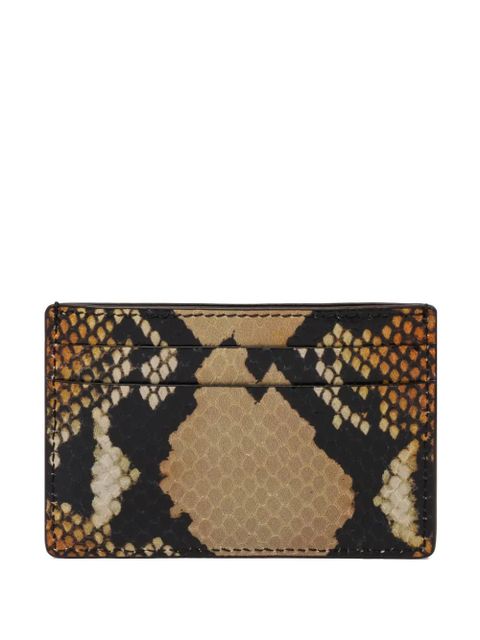 Alexander McQueen snakeskin cardholder - Brown - zdjęcie produktu nr 1