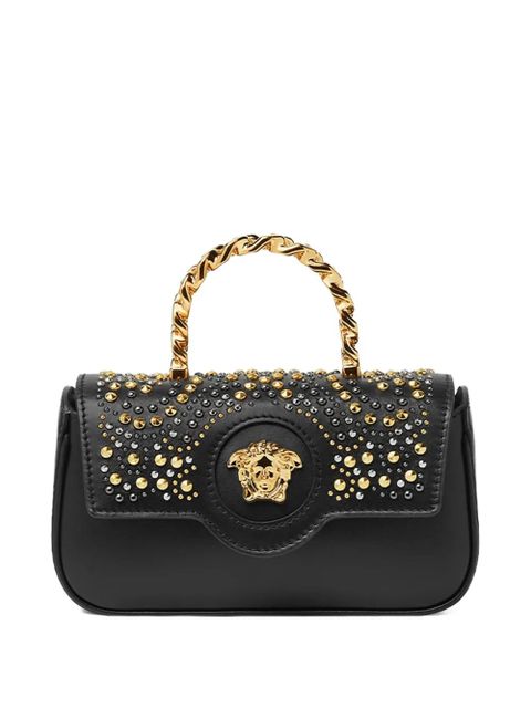 Versace mini La Medusa crystal-embellished tote bag - Black - zdjęcie produktu nr 1