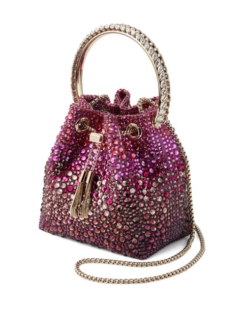 Jimmy Choo Bon Bon crystal-embellished mini bag - Pink