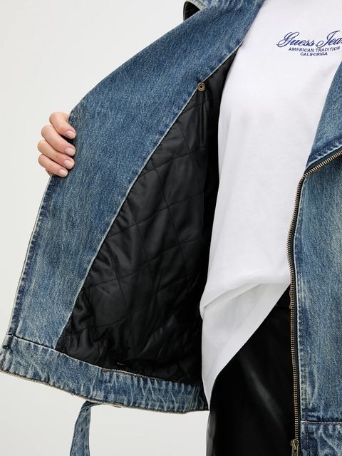 Guess Originals kurtka jeansowa kolor niebieski przejściowa oversize W5YN70 D4XYZ