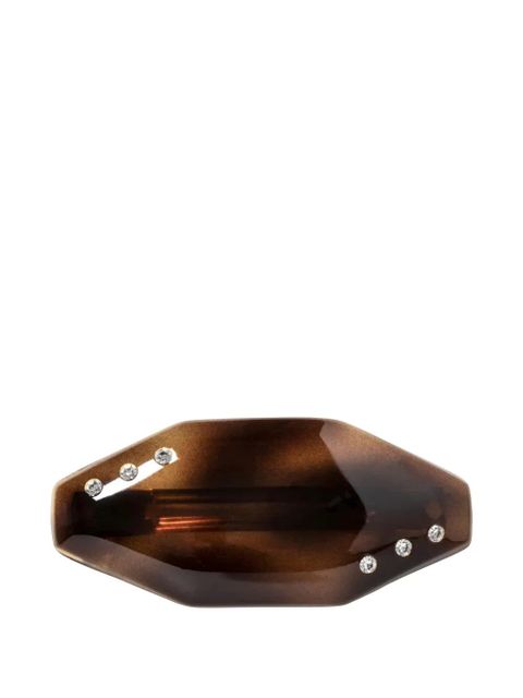 Jennifer Behr Eugenie crystal-embellished barrette - Brown - zdjęcie produktu nr 1