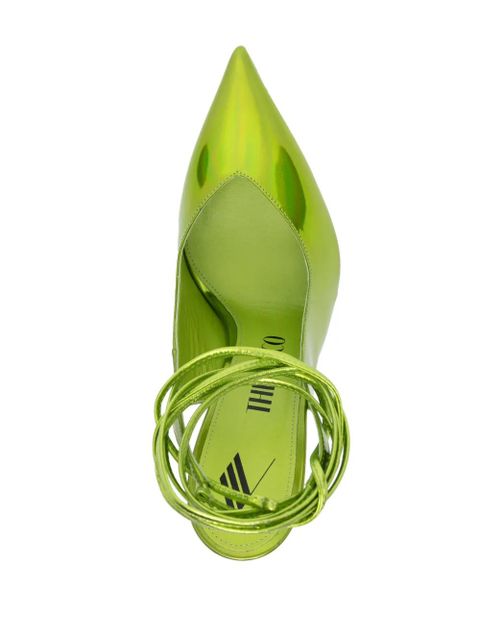 The Attico Venus holographic-effect 105mm pumps - Green