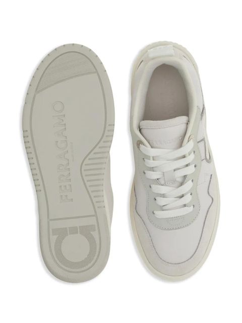 Ferragamo Gancini lace-up sneakers - White