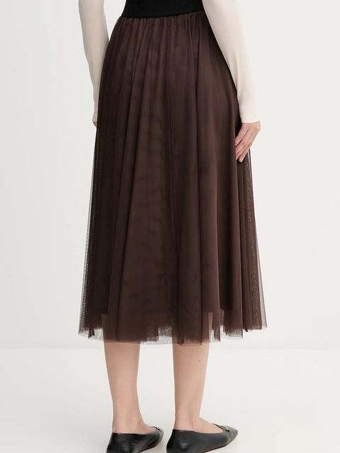 Joop! spódnica kolor brązowy midi rozkloszowana 30046657