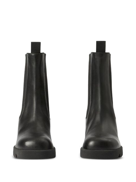 Burberry elasticated-panel leather boots - Black - zdjęcie produktu nr 2