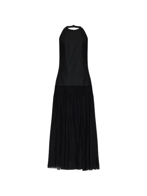 Róhe halterneck pleated maxi dress - Black - zdjęcie produktu nr 1
