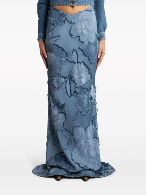ETRO floral-jacquard maxi skirt - Blue - zdjęcie produktu nr 2