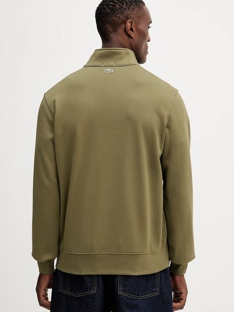 Lacoste bluza bawełniana kolor zielony z nadrukiem SH2735