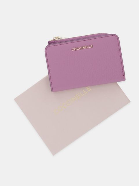 Coccinelle portfel skórzany damski kolor fioletowy E2 MW5 17 01 01