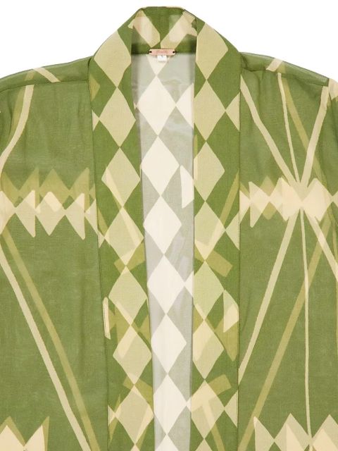 Johanna Ortiz geometric-print wrap maxi dress - Green