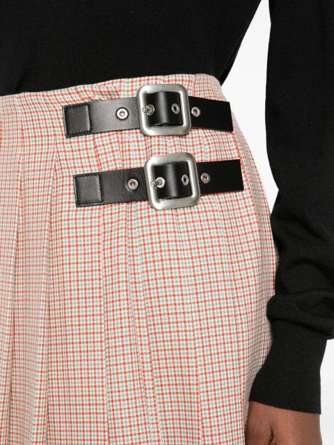 Jil Sander pleated buckle mini skirt - Neutrals