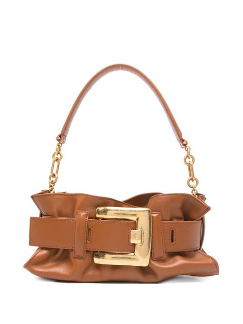 Balmain buckle-chain leather tote bag - Brown - zdjęcie produktu nr 1