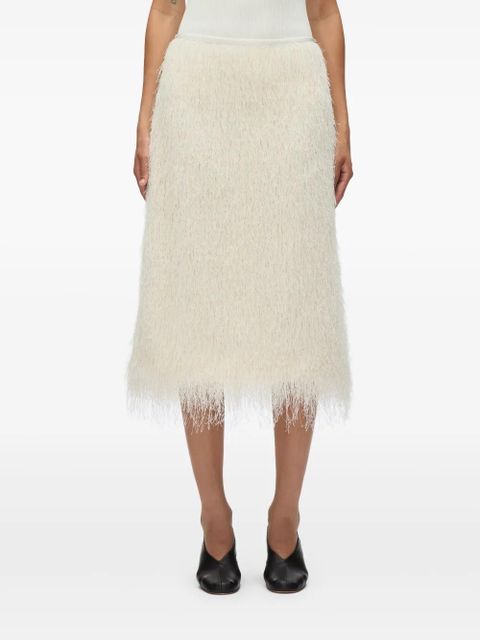 3.1 Phillip Lim fringed midi skirt - White - zdjęcie produktu nr 2