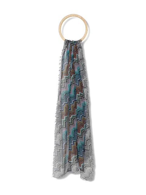 Missoni zigzag fringed scarf - Black