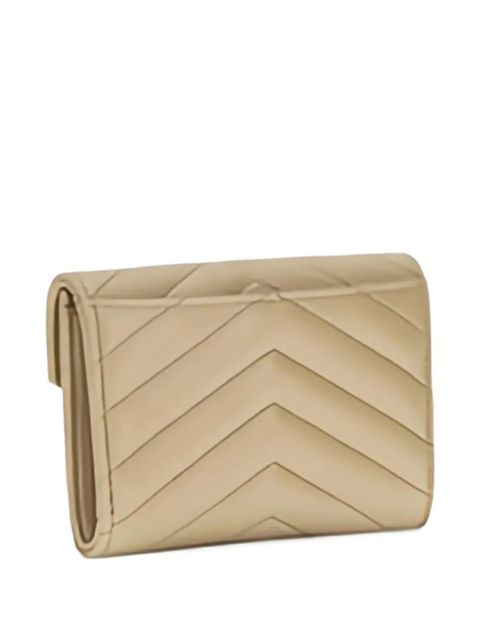 Saint Laurent chevron-quilted leather wallet - Neutrals - zdjęcie produktu nr 2