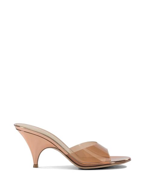 Gianvito Rossi Sofia metallic-finish mules - Gold - zdjęcie produktu nr 1