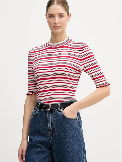 Tommy Hilfiger t-shirt damski kolor czerwony WW0WW47815 - zdjęcie produktu nr 1