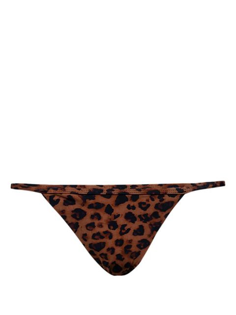 Christopher Esber leopard-print bikini bottoms - Brown - zdjęcie produktu nr 1