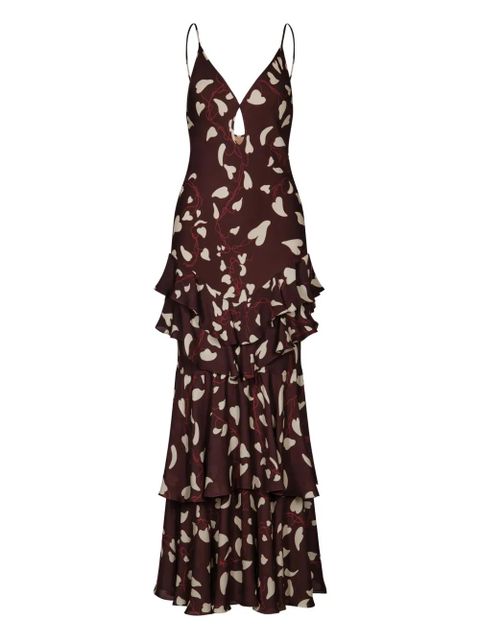 Johanna Ortiz Reinterpretation ruffled maxi dress - Brown - zdjęcie produktu nr 1