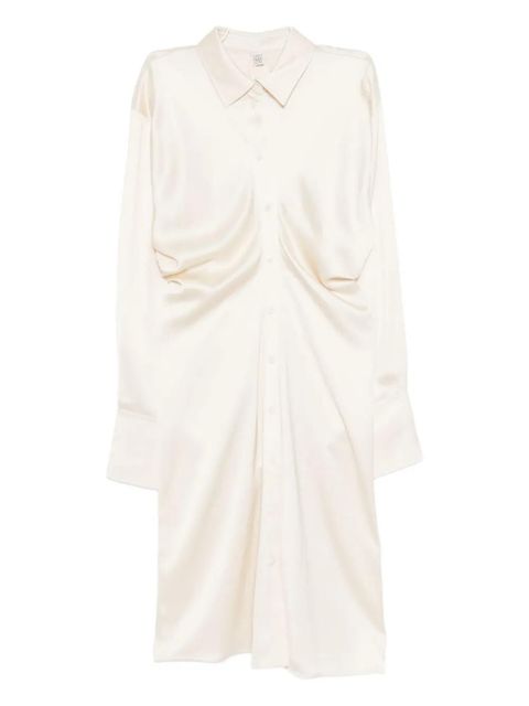 TOTEME slouched shirt dress - Neutrals