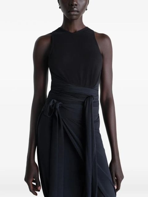 LEMAIRE draped wrap top - Black