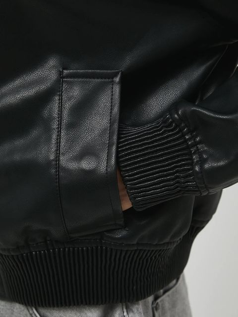 Medicine kurtka bomber damska kolor czarny przejściowa