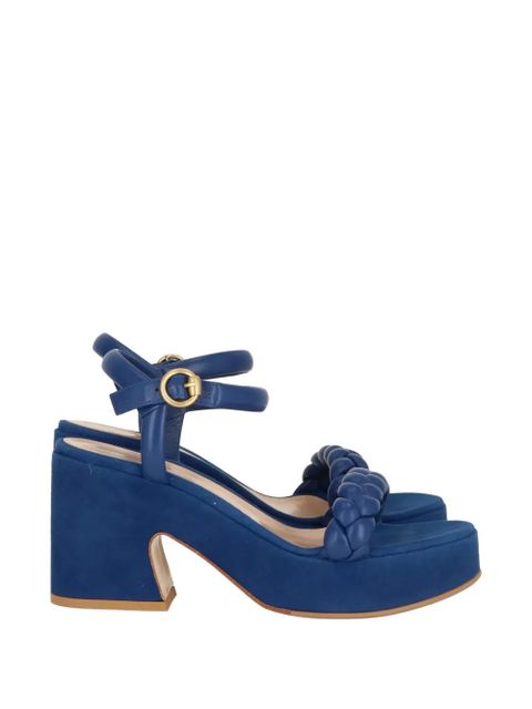 Gianvito Rossi braided-strap platform sandals - Blue - zdjęcie produktu nr 1