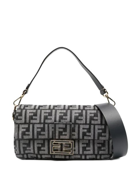 FENDI Baguette® jacquard shoulder bag - Grey - zdjęcie produktu nr 1