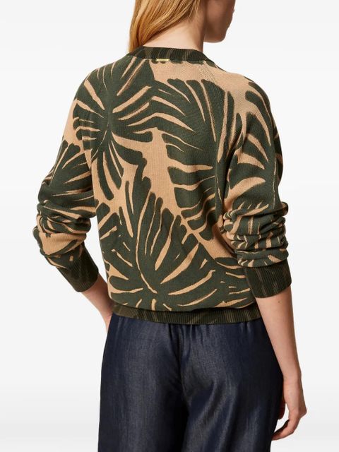 TWINSET leaf-print sweater - Neutrals