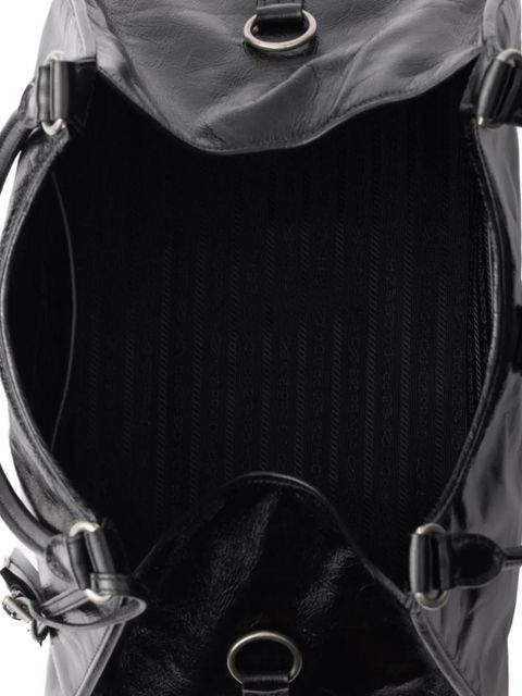 Prada large leather tote bag - Black