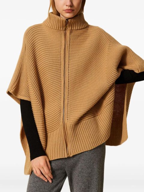 TWINSET knitted cape - Brown - zdjęcie produktu nr 2