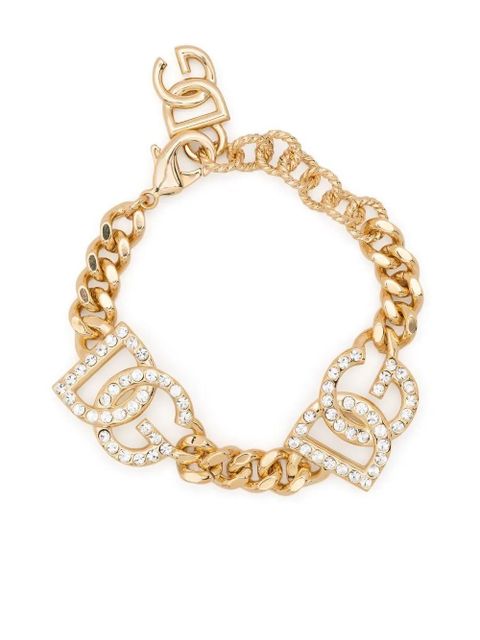 Dolce & Gabbana crystal-embellishment link-chain bracelet - Gold
