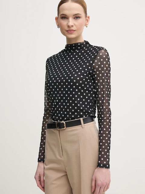 Marc Aurel bluzka damska kolor czarny wzorzysta 7653-7000-73818 - zdjęcie produktu nr 1