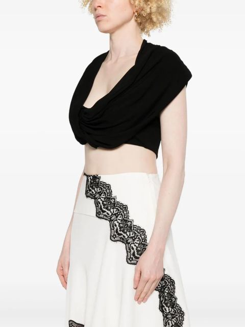 Christopher Esber interlock draped top - Black - zdjęcie produktu nr 2