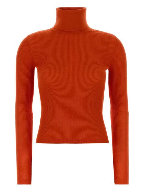 Saint Laurent ribbed roll-neck sweater - Orange - zdjęcie produktu nr 1