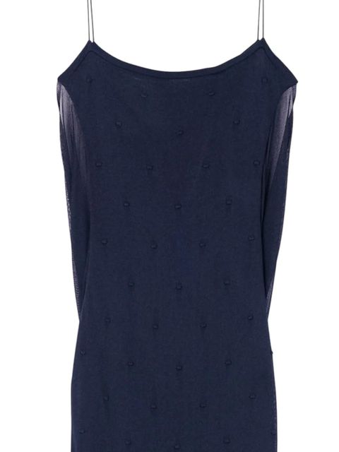 Jacquemus The Plumetis spaghetti-strap maxi dress - Blue - zdjęcie produktu nr 2