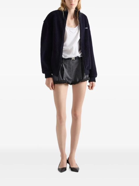 Prada thin-strap triangle-logo tank top - White