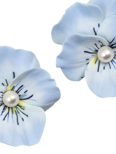 Jennifer Behr Viletta flower-shaped earrings - Blue