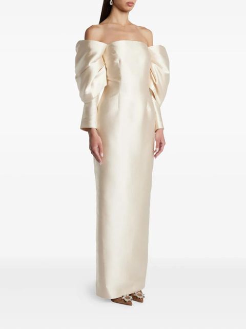 Solace London off-shoulder dress - Neutrals