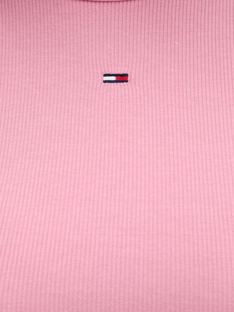 Tommy Jeans longsleeve damski kolor różowy DW0DW17387