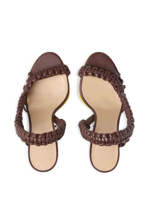 FENDI Arco braided sandals - Brown